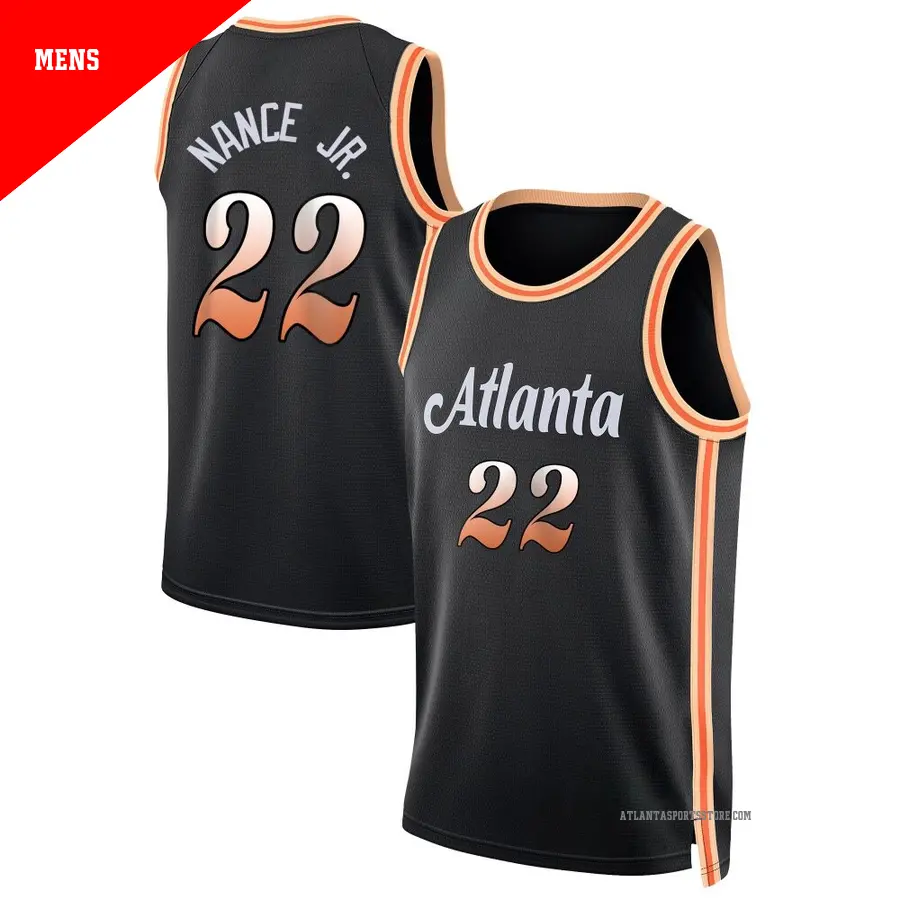 ＃22 Men's Larry Nance Jr. Atlanta Hawks 2022/23 Swingman Black City Edition Jersey
